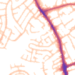 Daytime road noise heatmap for DY8 4XY