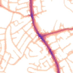 Daytime road noise heatmap for DY8 5AA