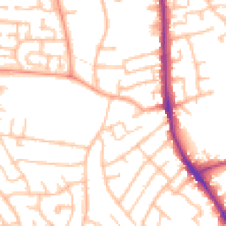 Daytime road noise heatmap for DY8 5BP