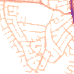 Daytime road noise heatmap for DY8 5ED