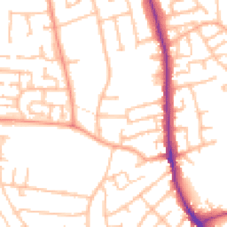 Daytime road noise heatmap for DY8 5QL