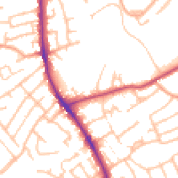 Daytime road noise heatmap for DY8 5SQ