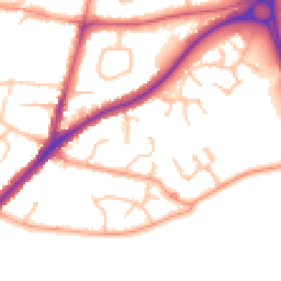 Daytime road noise heatmap for DY9 0AL