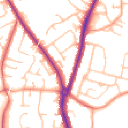 Daytime road noise heatmap for DY9 0AQ