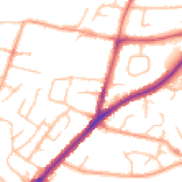 Daytime road noise heatmap for DY9 0NL