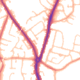 Daytime road noise heatmap for DY9 0NT