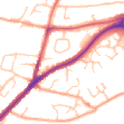 Daytime road noise heatmap for DY9 0PZ