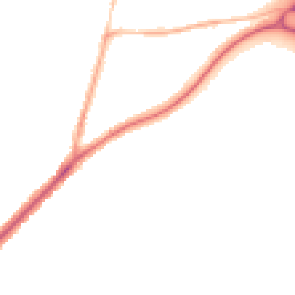 Night-time road noise heatmap for DY9 0QE