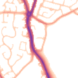 Daytime road noise heatmap for DY9 0ST