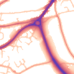 Daytime road noise heatmap for DY9 0WB