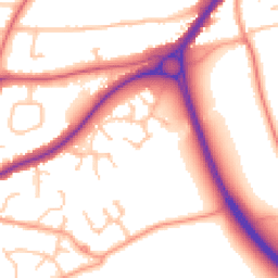Daytime road noise heatmap for DY9 0WD