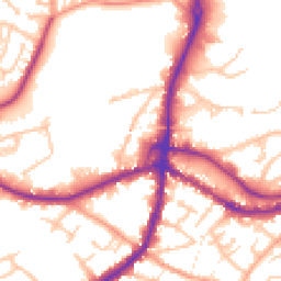 Daytime road noise heatmap for DY9 7DF