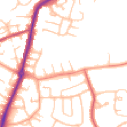 Daytime road noise heatmap for DY9 7JL