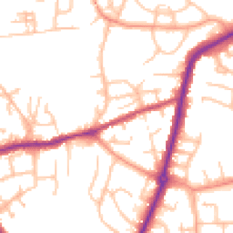 Daytime road noise heatmap for DY9 7LE