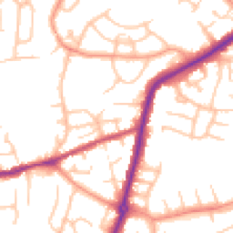 Daytime road noise heatmap for DY9 7LL