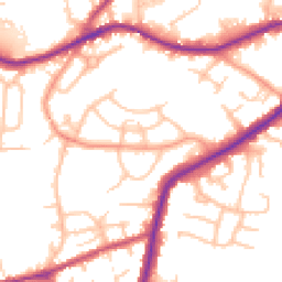 Daytime road noise heatmap for DY9 7NY