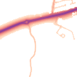 Daytime road noise heatmap for DY9 9JR