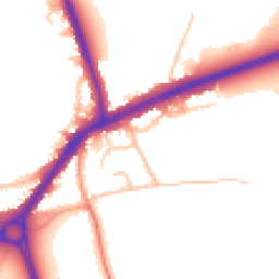 Daytime road noise heatmap for DY9 9LL