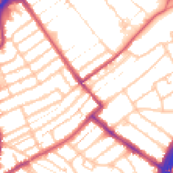 Daytime road noise heatmap for E11 1FA