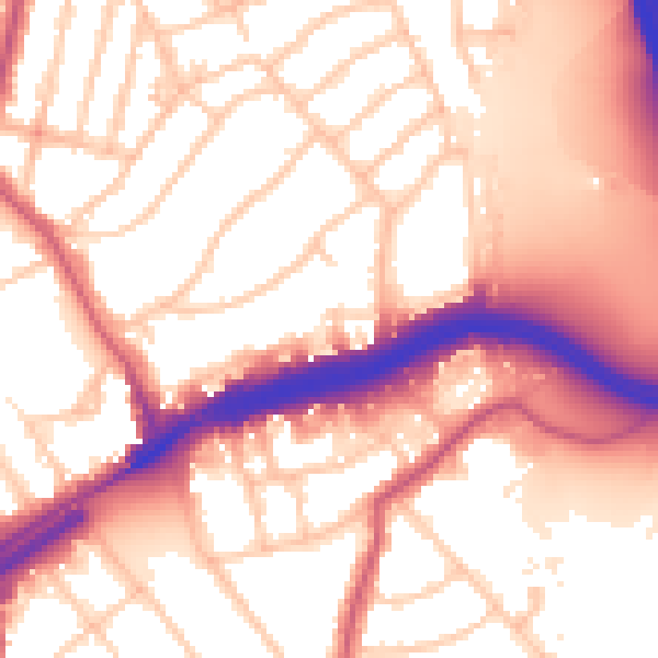 Daytime road noise heatmap for E11 2HX
