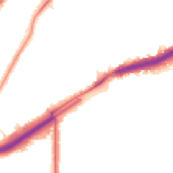 Night-time road noise heatmap for E11 2PU