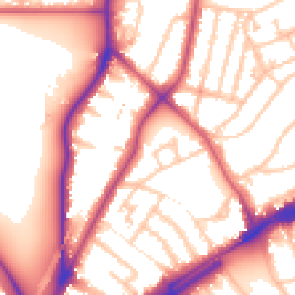 Daytime road noise heatmap for E11 2ST