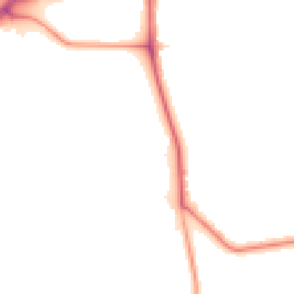 Night-time road noise heatmap for E11 3QN