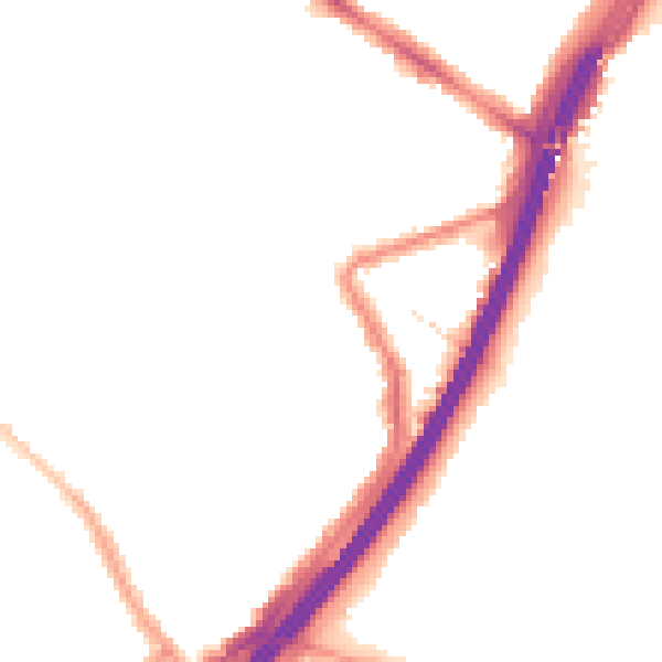 Night-time road noise heatmap for E11 4BZ