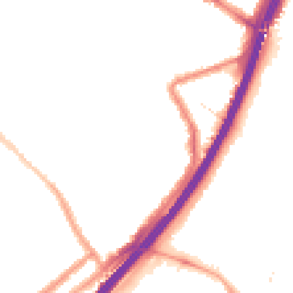 Night-time road noise heatmap for E11 4DQ