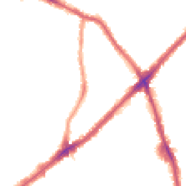 Night-time road noise heatmap for E13 0AN