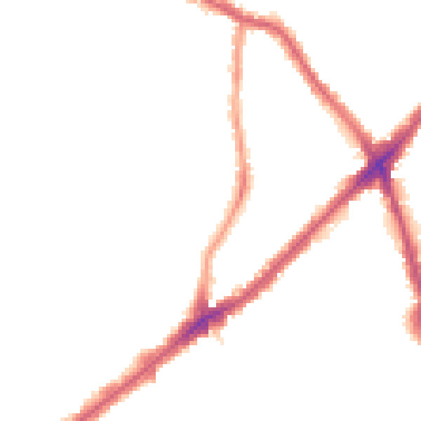 Night-time road noise heatmap for E13 0EE