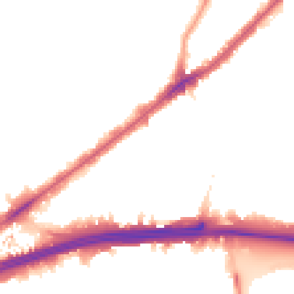 Night-time road noise heatmap for E13 8HU