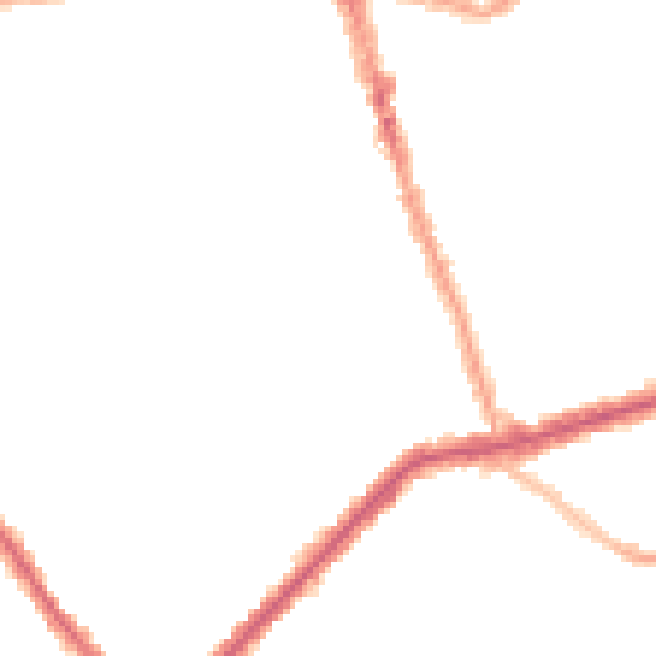 Night-time road noise heatmap for E13 9BT