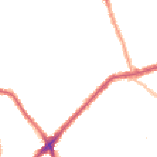 Night-time road noise heatmap for E13 9DE