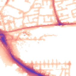 Daytime road noise heatmap for E16 1BJ