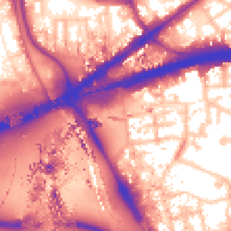 Daytime road noise heatmap for E16 1BX
