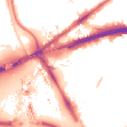 Night-time road noise heatmap for E16 1BX