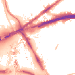 Night-time road noise heatmap for E16 1DG
