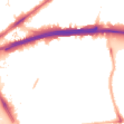 Night-time road noise heatmap for E16 1NP