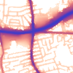 Daytime road noise heatmap for E16 3JY