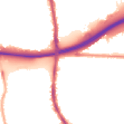 Night-time road noise heatmap for E16 3JY
