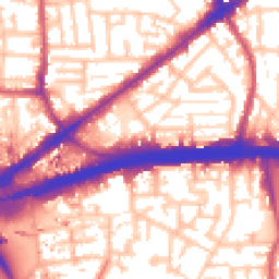 Daytime road noise heatmap for E16 4AA