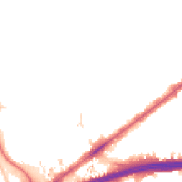 Night-time road noise heatmap for E16 4JP