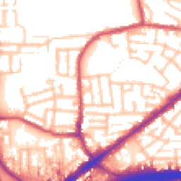 Daytime road noise heatmap for E16 4JS