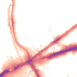 Night-time road noise heatmap for E16 4PW