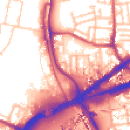 Daytime road noise heatmap for E16 4QW