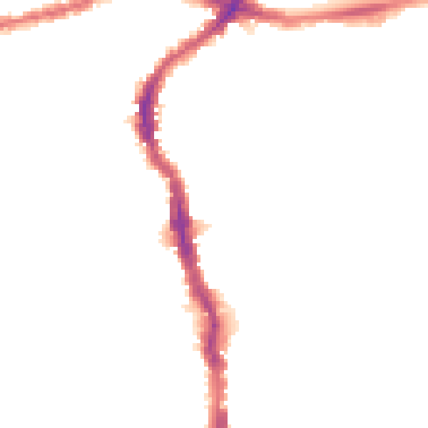 Night-time road noise heatmap for E17 3AB