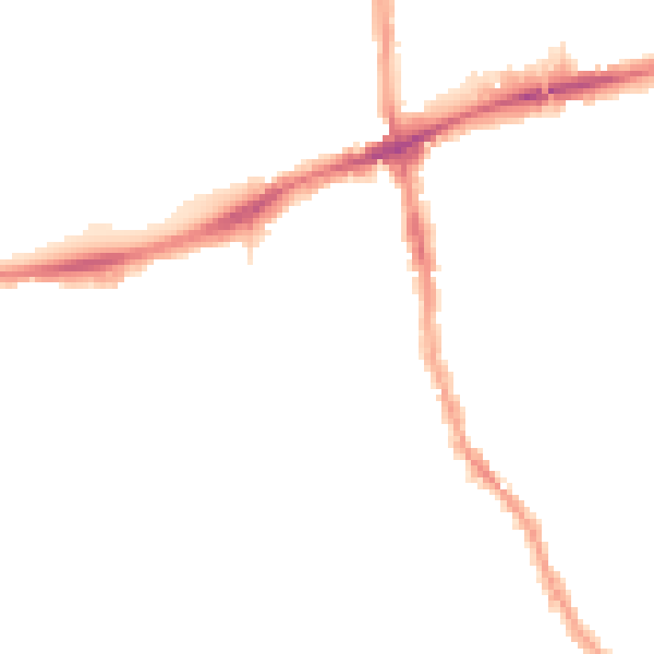 Night-time road noise heatmap for E17 3AF