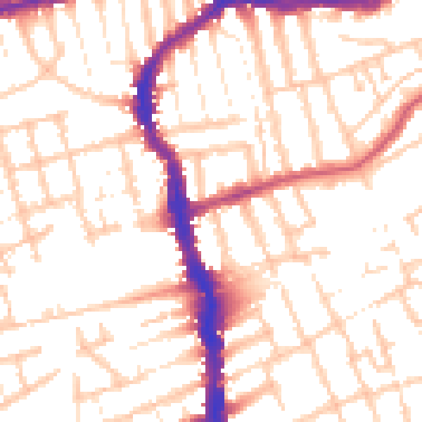 Daytime road noise heatmap for E17 3AG