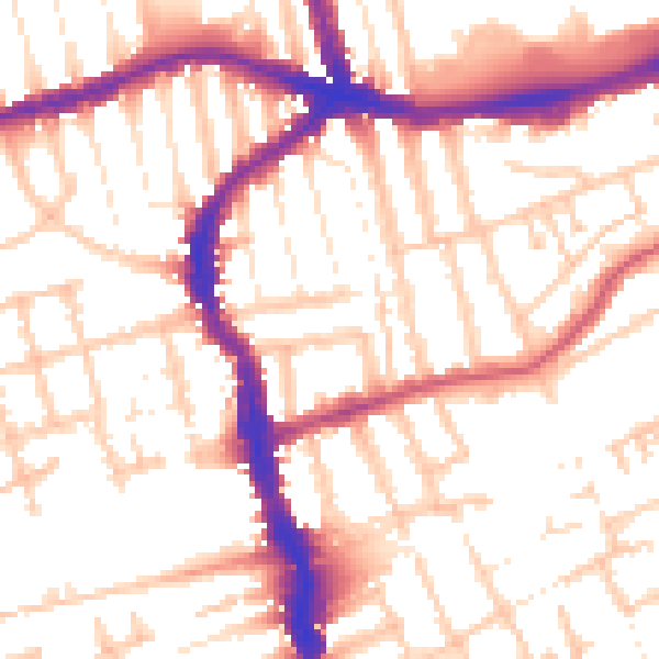 Daytime road noise heatmap for E17 3BB